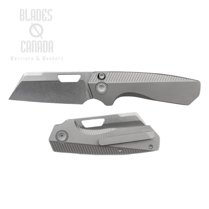 Vosteed Nip-L Button Liner Lock Folding Knife, Elmax Stonewash, Titanium Gray, A4201 (image for) Vosteed Nip-L Button Liner Lock Folding Knife, Elmax Stonewash, Titanium Gray, A4201