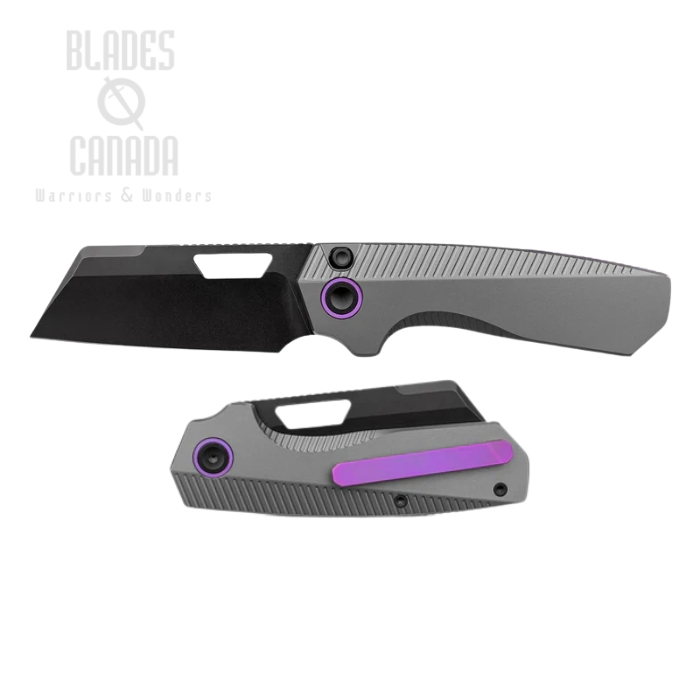 Vosteed Nip-L Button Liner Lock Folding Knife, Elmax Black SW, Titanium Dim Gray, A4203 (image for) Vosteed Nip-L Button Liner Lock Folding Knife, Elmax Black SW, Titanium Dim Gray, A4203