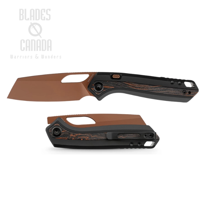 Vosteed Kroc 329 Button Liner Lock Folding Knife, S35VN Copper Dune, Aluminum Black, A1810 (image for) Vosteed Kroc 329 Button Liner Lock Folding Knife, S35VN Copper Dune, Aluminum Black, A1810