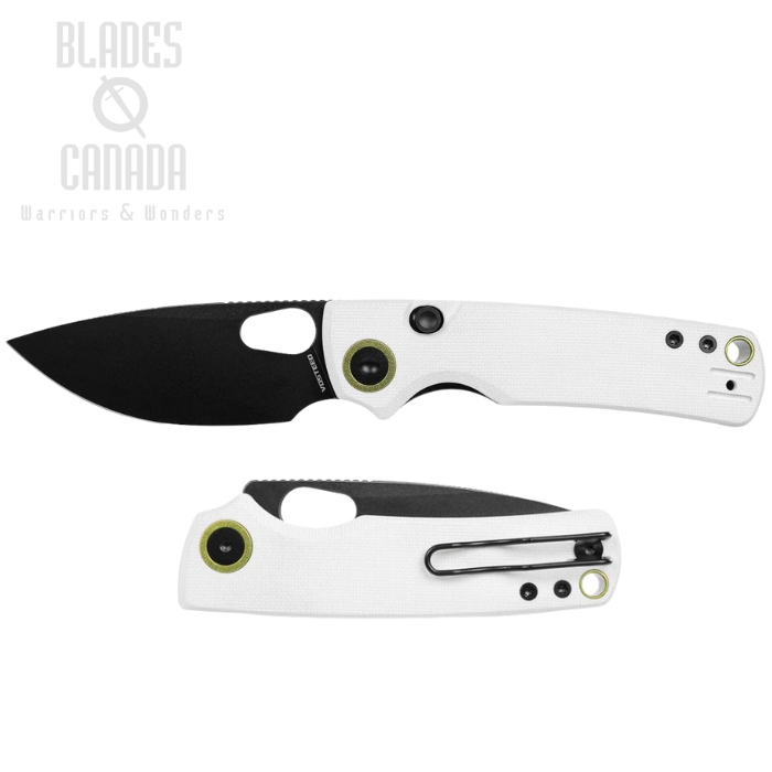 Vosteed Porcupine Folding Knife, 14C28N Black, G10 White, A2606