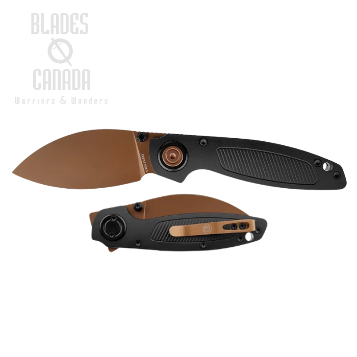 Vosteed Shilin Cutter Vanchor Lock Folding Knife, Elmax Copper Dune, Aluminum Black, A2812 (image for) Vosteed Shilin Cutter Vanchor Lock Folding Knife, Elmax Copper Dune, Aluminum Black, A2812