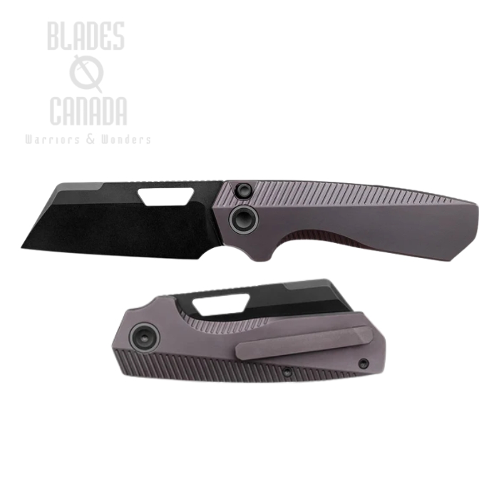 Vosteed Nip-L Button Liner Lock Folding Knife, Elmax Black SW, Titanium Dark Reddish Purple, A4204 (image for) Vosteed Nip-L Button Liner Lock Folding Knife, Elmax Black SW, Titanium Dark Reddish Purple, A4204