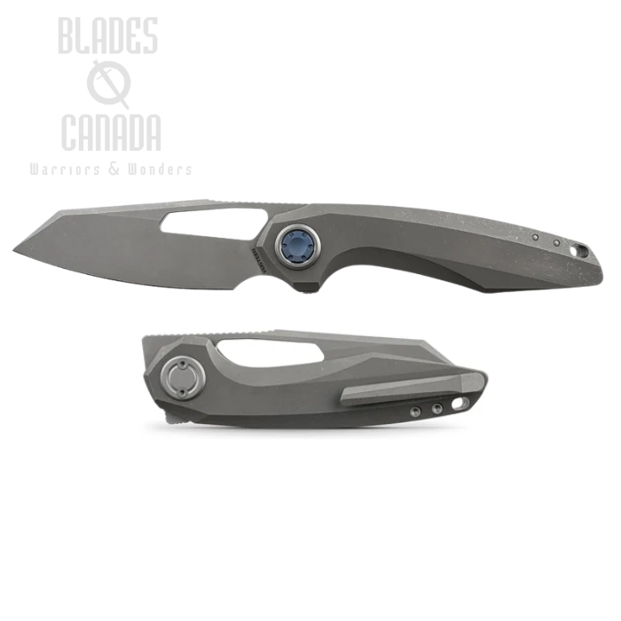 Vosteed Thunderbeast Vanchor Lock Front Flipper Knife, M390 Acid Wash/Stonewash, Titanium Dim Gray, A4302 (image for) Vosteed Thunderbeast Vanchor Lock Front Flipper Knife, M390 Acid Wash/Stonewash, Titanium Dim Gray, A4302