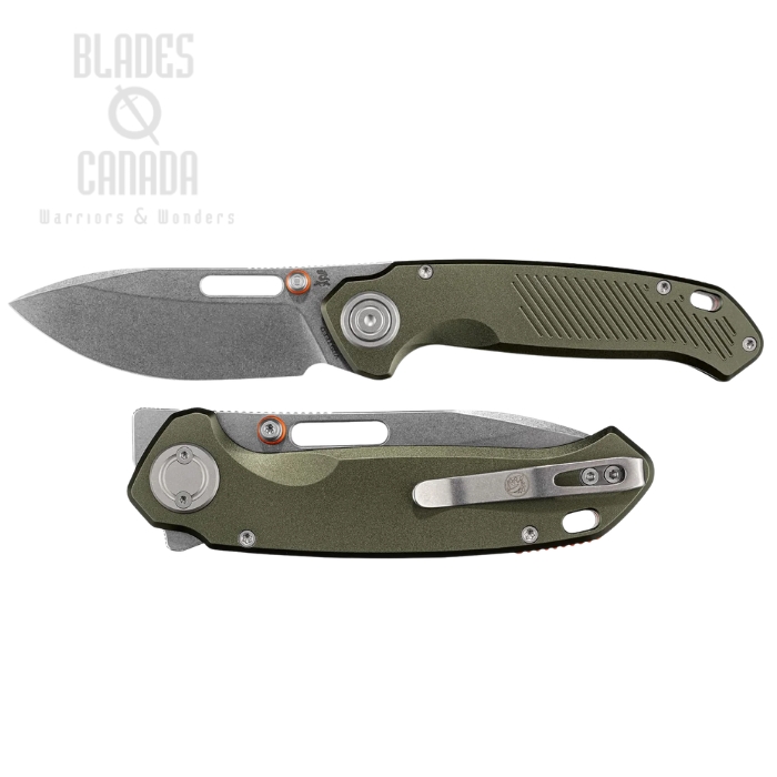 Vosteed Zander Flipper Vanchor Lock Folding Knife, S35VN Stonewash, Aluminum Olive Green, A4602 (image for) Vosteed Zander Flipper Vanchor Lock Folding Knife, S35VN Stonewash, Aluminum Olive Green, A4602