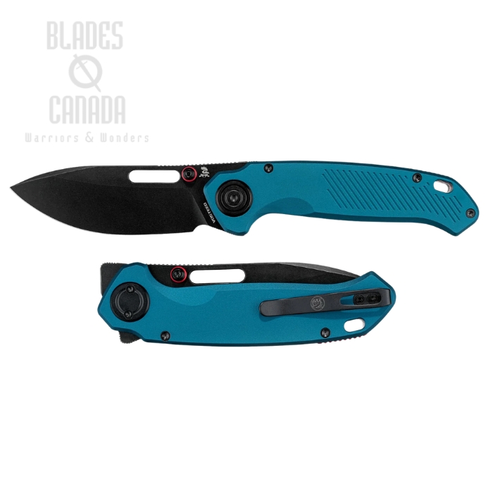 Vosteed Zander Flipper Vanchor Lock Folding Knife, S35VN Black SW, Aluminum Steel Blue, A4603 (image for) Vosteed Zander Flipper Vanchor Lock Folding Knife, S35VN Black SW, Aluminum Steel Blue, A4603