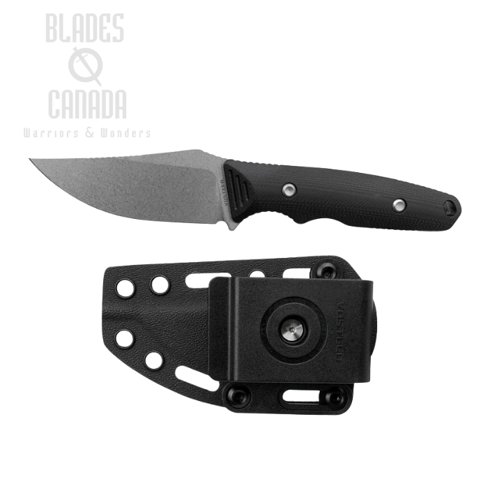 Vosteed H-Back Fixed Blade Knife, Nitro-V Stonewash, G10 Black, Kydex Sheath, D0404 (image for) Vosteed H-Back Fixed Blade Knife, Nitro-V Stonewash, G10 Black, Kydex Sheath, D0404