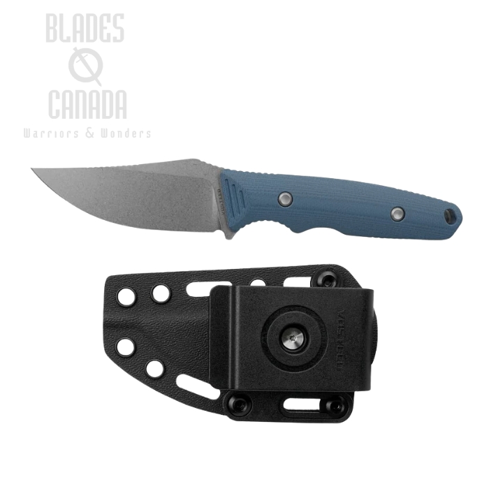 Vosteed H-Back Fixed Blade Knife, Nitro-V Stonewash, G10 Blue, Kydex Sheath, D0405 (image for) Vosteed H-Back Fixed Blade Knife, Nitro-V Stonewash, G10 Blue, Kydex Sheath, D0405