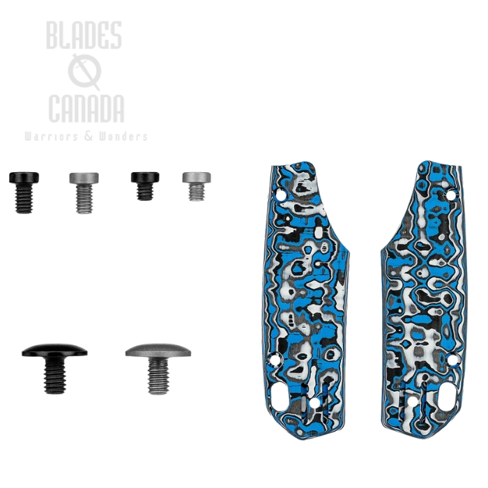 Vosteed Psyop 299 Handle Scales Kits, Carbon Fiber Blue, W0401 (image for) Vosteed Psyop 299 Handle Scales Kits, Carbon Fiber Blue, W0401