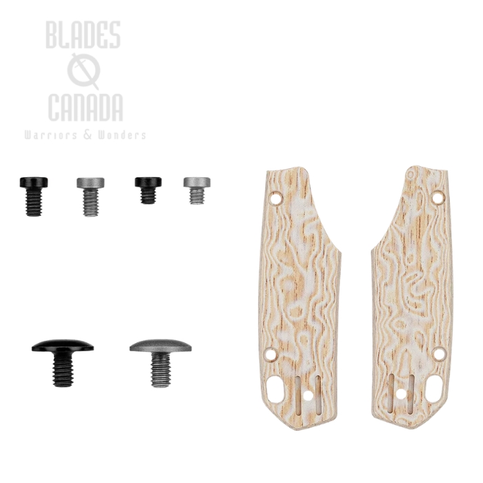 Vosteed Psyop 299 Handle Scales Kits, Micarta Ivory Drift Bamboo, W0405 (image for) Vosteed Psyop 299 Handle Scales Kits, Micarta Ivory Drift Bamboo, W0405