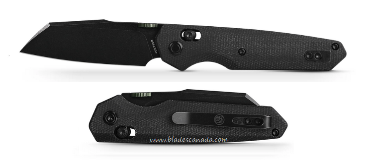 Vosteed Talarurus Crossbar Lock Folding Knife, 14C28N Black, Micarta Black, A2703