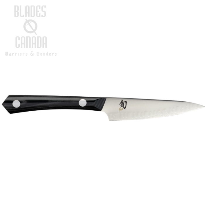 Shun Narukami Paring Knife, Blue II Carbon Steel 4", Micarta Black, VSC0700