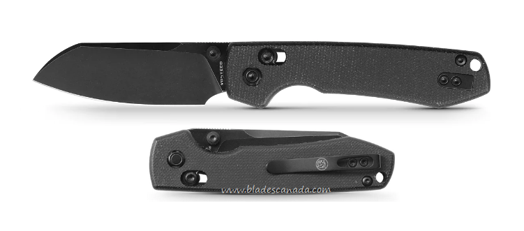 Vosteed Raccoon CB Folding Knife, 14C28N Black SW, Micarta Black, RCC32VPM2