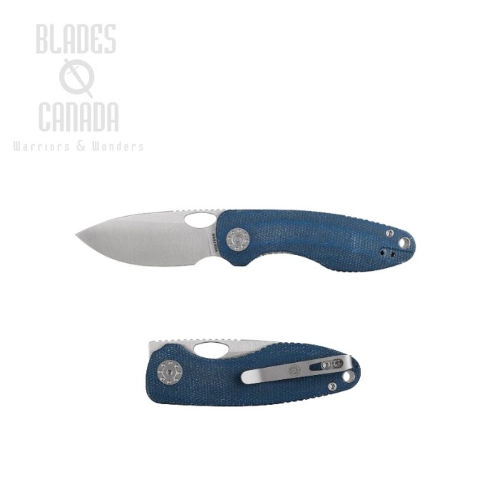 Vosteed Acorn Folding Knife, 14C28N Blade, Micarta Blue, A3301