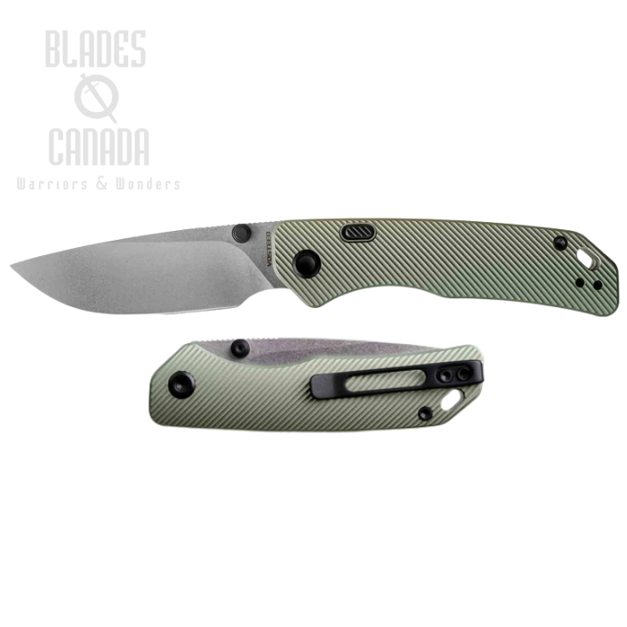 Vosteed Marten Top Liner Lock Folding Knife, 154CM Stonewash, Aluminum Green, A1602 Vosteed Marten Top Liner Lock Folding Knife, 154CM Stonewash, Aluminum Green, A1602