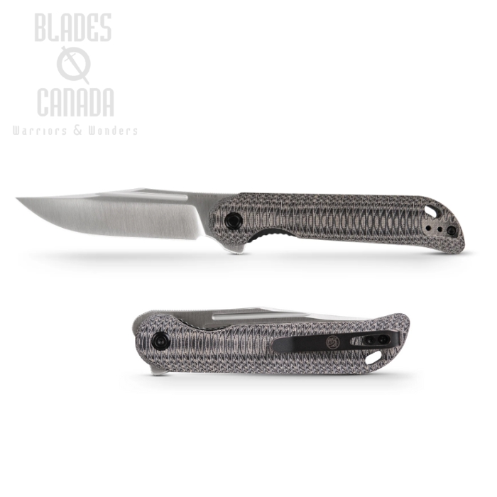 Vosteed Bellamy Flipper Folding Knife, M390, Micarta Black, A3201