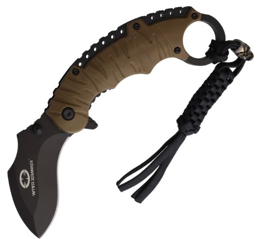 WithArmour Eagle Claw K Flipper Folding Knife, 440C Steel, WAR005TN