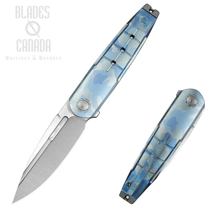 WE Knife Hull Flipper Folding Knife, Limited Edition, M390 Satin, Titanium Blue Terrain, WE24046-3 (image for) WE Knife Hull Flipper Folding Knife, Limited Edition, M390 Satin, Titanium Blue Terrain, WE24046-3