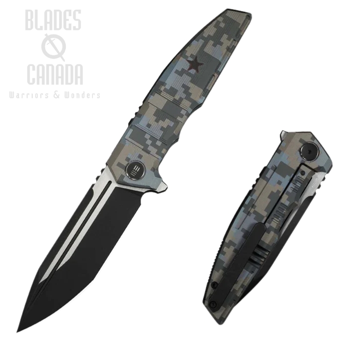 WE Knife Breach Flipper Framelock Knife, Limited Edition, M390 Two-Tone, Titanium Pixel Pattern, WE25077-3 (image for) WE Knife Breach Flipper Framelock Knife, Limited Edition, M390 Two-Tone, Titanium Pixel Pattern, WE25077-3
