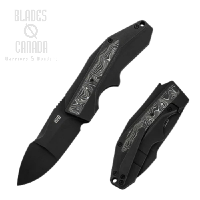 WE Knife Coral SLT Flipper Folding Knife, CPM 20CV Black SW, Titanium Black/White, WE24044-1 (image for) WE Knife Coral SLT Flipper Folding Knife, CPM 20CV Black SW, Titanium Black/White, WE24044-1