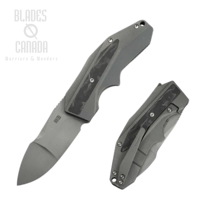 WE Knife Coral SLT Flipper Folding Knife, CPM 20CV Gray SW, Titanium Gray, WE24044-2 (image for) WE Knife Coral SLT Flipper Folding Knife, CPM 20CV Gray SW, Titanium Gray, WE24044-2