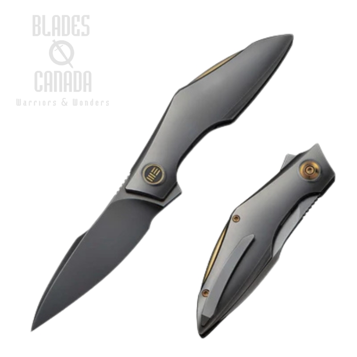 WE Knife Krait Snake Flipper Folding Knife, M390 Polished Gray, Titanium Gray, WE24084-3 WE Knife Krait Snake Flipper Folding Knife, M390 Polished Gray, Titanium Gray, WE24084-3