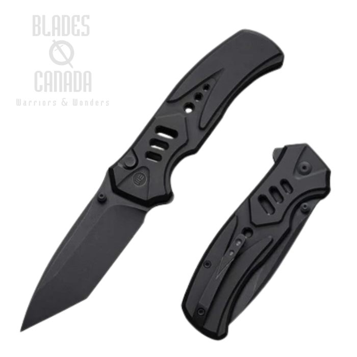 WE Knife Zentron Flipper Button Lock Folding Knife, M390 Black SW, Titanium Black, WE24094-1 (image for) WE Knife Zentron Flipper Button Lock Folding Knife, M390 Black SW, Titanium Black, WE24094-1