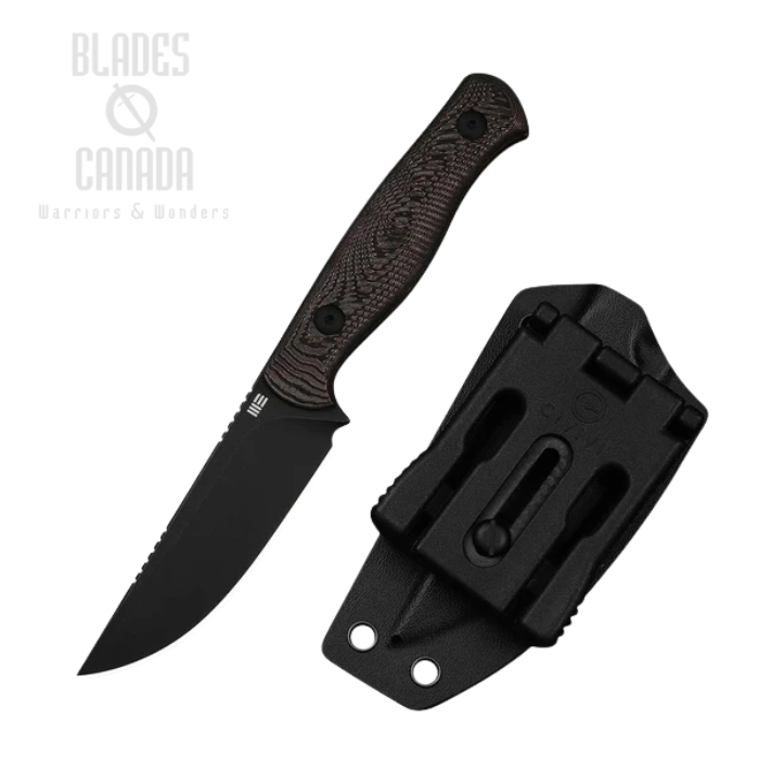WE Knife Notchline Hunting Fixed Blade Knife, S35VN Black SW, Carbon Fiber Copper, Kydex Sheath, WE25047-2 (image for) WE Knife Notchline Hunting Fixed Blade Knife, S35VN Black SW, Carbon Fiber Copper, Kydex Sheath, WE25047-2