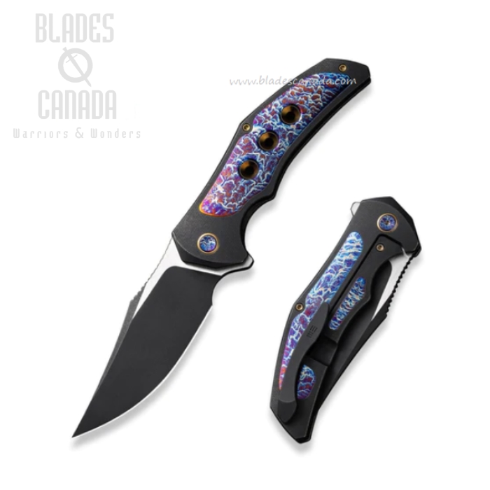 WE Knife Magnetron Flipper Framelock Knife, CPM 20CV Black SW, Flamed Titanium, 18058-4 WE Knife Magnetron Flipper Framelock Knife, CPM 20CV Black SW, Flamed Titanium, 18058-4