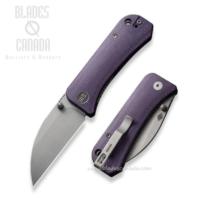 WE Knife Banter Folding Knife, CPM S35VN SW Wharncliffe, Micarta Purple, 19068J-2 (image for) WE Knife Banter Folding Knife, CPM S35VN SW Wharncliffe, Micarta Purple, 19068J-2