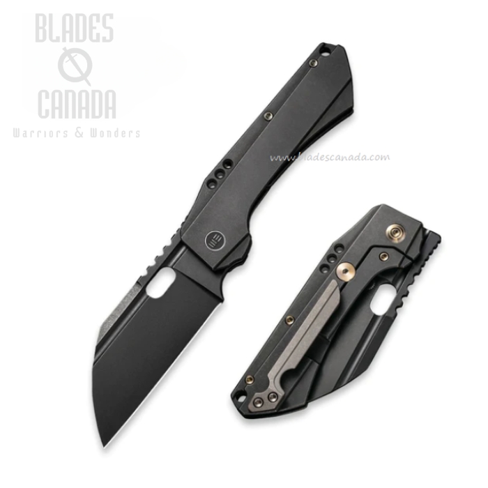 WE Knife Roxi 3 Flipper Framelock Knife, CPM S5VN Black SW, Titanium Black, 19072-2 (image for) WE Knife Roxi 3 Flipper Framelock Knife, CPM S5VN Black SW, Titanium Black, 19072-2
