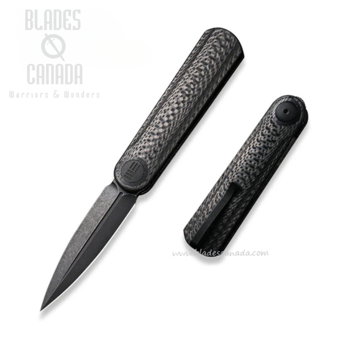 WE Knife Eidolon Flipper Folding Knife, CPM 20CV Black, Carbon Fiber, WE19074B-C WE Knife Eidolon Flipper Folding Knife, CPM 20CV Black, Carbon Fiber, WE19074B-C