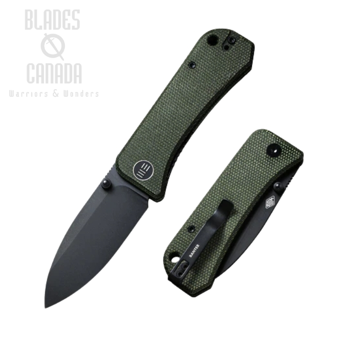 WE Knife Banter Folding Knife, S35VN Black SW, Micarta Green, 2004J (image for) WE Knife Banter Folding Knife, S35VN Black SW, Micarta Green, 2004J