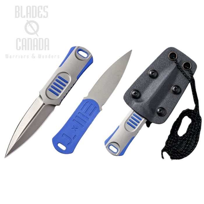 WE Knife OSS Dagger Fixed Blade Knife, 20CV, Stainless/G10 Blue, WE2017C (image for) WE Knife OSS Dagger Fixed Blade Knife, 20CV, Stainless/G10 Blue, WE2017C
