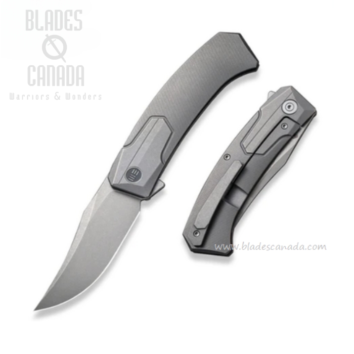 WE Knife Shuddan Flipper Framelock Knife, CPM 20CV Grey SW, Titanium Grey, 21015-4 (image for) WE Knife Shuddan Flipper Framelock Knife, CPM 20CV Grey SW, Titanium Grey, 21015-4