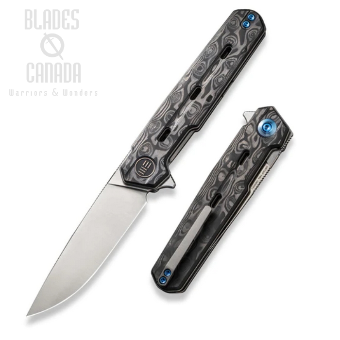 WE Knife Navo Flipper Folding Knife, CPM 20CV, Titanium/Carbon Fiber, 22026-2 (image for) WE Knife Navo Flipper Folding Knife, CPM 20CV, Titanium/Carbon Fiber, 22026-2