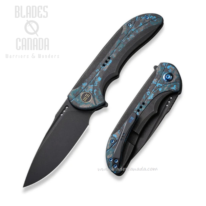 WE Knife Equivik Flipper Framelock Knife, CPM 20CV Black, Titanium/Carbon Fiber, 23020-4 (image for) WE Knife Equivik Flipper Framelock Knife, CPM 20CV Black, Titanium/Carbon Fiber, 23020-4