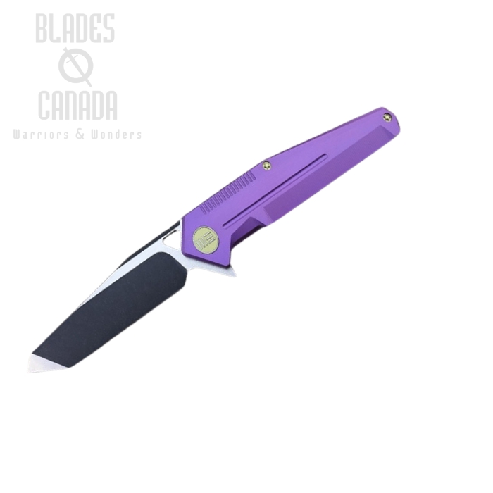WE Knife 610A Flipper Framelock Knife, S35VN Black Satin, Titanium Purple, 610A (image for) WE Knife 610A Flipper Framelock Knife, S35VN Black Satin, Titanium Purple, 610A