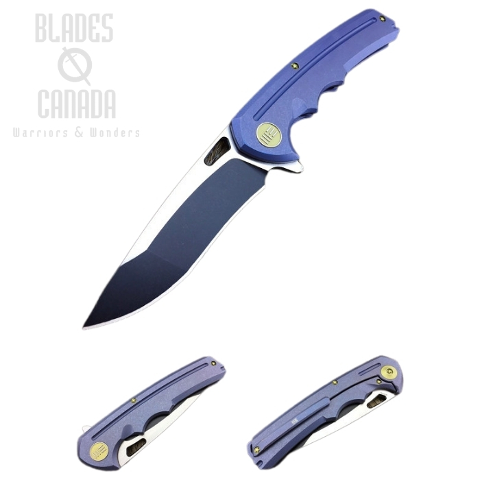 WE Knife 611C Flipper Framelock Knife, S35VN Two-Tone, Titanium Blue, 611C (image for) WE Knife 611C Flipper Framelock Knife, S35VN Two-Tone, Titanium Blue, 611C