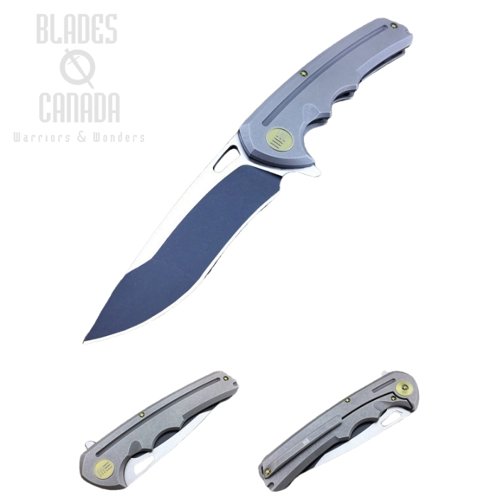WE Knife 611G Flipper Framelock Knife, S35VN Two-Tone, Titanium Grey, 611G (image for) WE Knife 611G Flipper Framelock Knife, S35VN Two-Tone, Titanium Grey, 611G