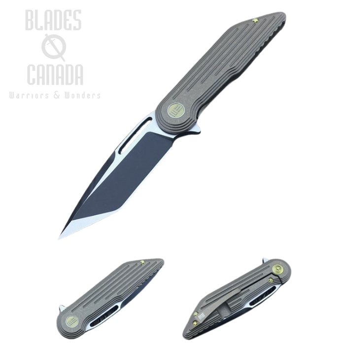WE Knife 616G Framelock Folding Knife, M390 Tanto, Titanium Bronze, 616G (image for) WE Knife 616G Framelock Folding Knife, M390 Tanto, Titanium Bronze, 616G