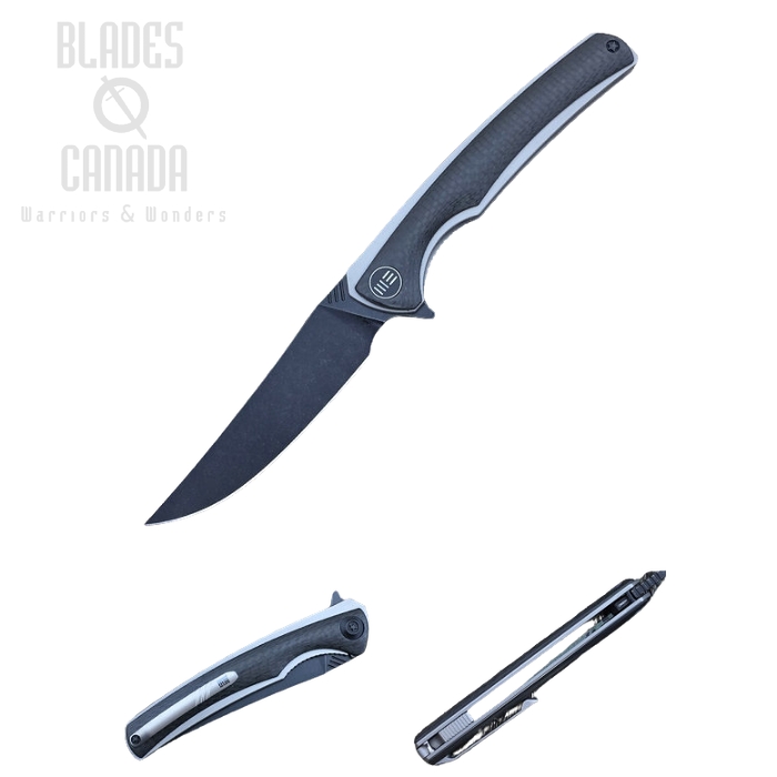 WE Knife 704CFJ Flipper Folding Knife, M390, Titanium Grey/Carbon Fiber, WE704CFJ (image for) WE Knife 704CFJ Flipper Folding Knife, M390, Titanium Grey/Carbon Fiber, WE704CFJ