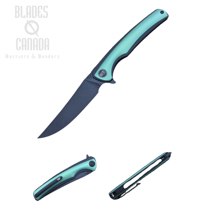 WE Knife 704H Flipper Folding Knife, M390 Black, Titanium Green, 704H (image for) WE Knife 704H Flipper Folding Knife, M390 Black, Titanium Green, 704H