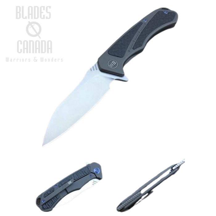 WE Knife Minitor Flipper Framelock Knife, M390, Carbon Fiber/Titanium, WE801F (image for) WE Knife Minitor Flipper Framelock Knife, M390, Carbon Fiber/Titanium, WE801F