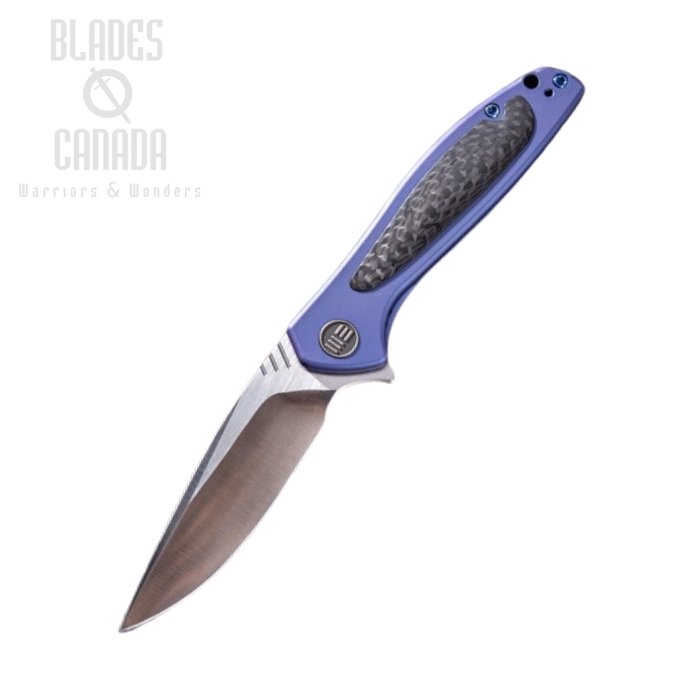 WE Knife Wisp Flipper Framelock Knife, S35VN, Carbon Fiber/Titanium Blue, 805B (image for) WE Knife Wisp Flipper Framelock Knife, S35VN, Carbon Fiber/Titanium Blue, 805B