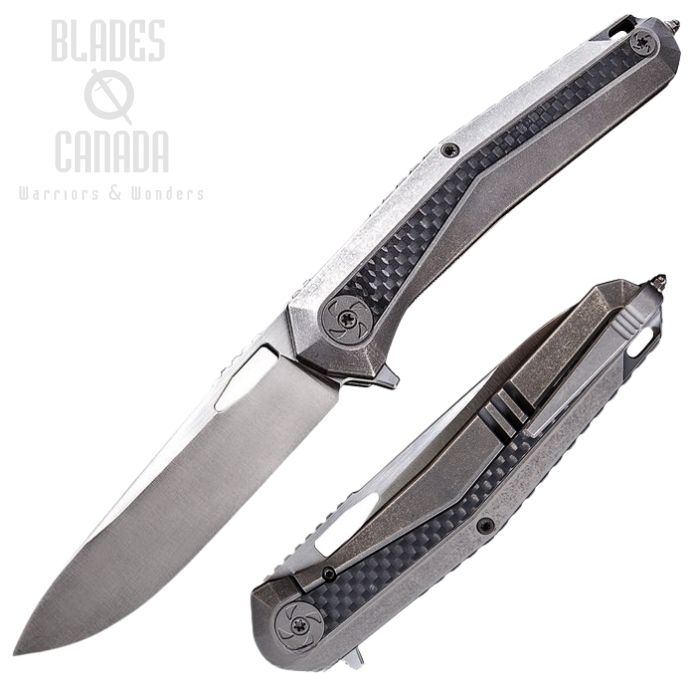 WE Knife Caliber Flipper Framelock Knife, S35VN, Titanium/Carbon Fiber, 808B (image for) WE Knife Caliber Flipper Framelock Knife, S35VN, Titanium/Carbon Fiber, 808B