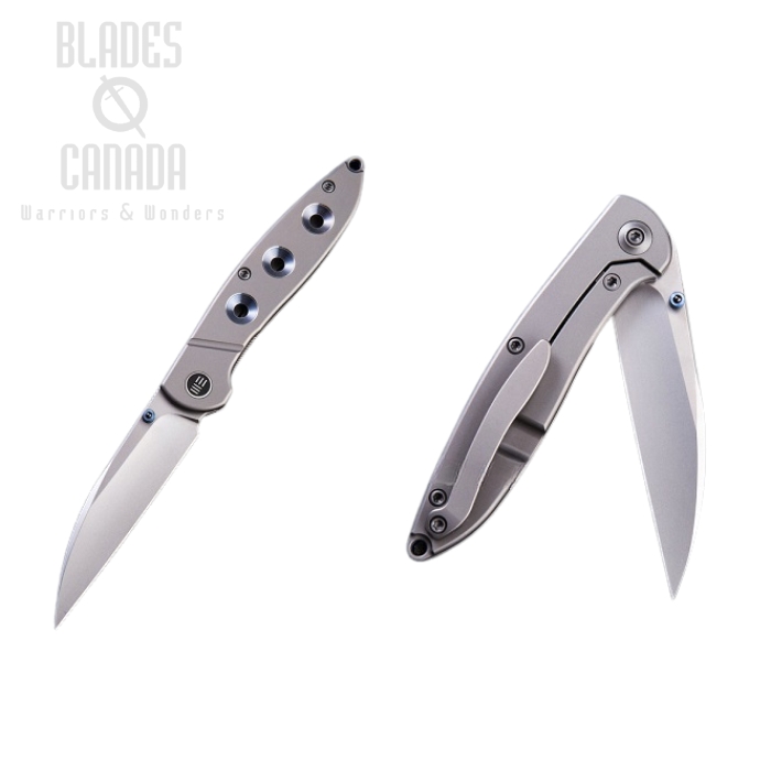 WE Knife Schism Framelock Folding Knife, S35VN, Titanium Blue, 908B (image for) WE Knife Schism Framelock Folding Knife, S35VN, Titanium Blue, 908B