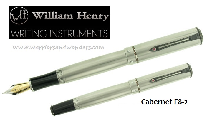 William Henry Cabernet F8-2 Fountain Pen, Titanium, Limited Edition 100