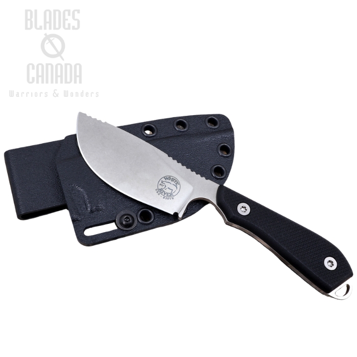 White River M1 Skinner Fixed Blade Knife, CPM S35VN, G10 Black Textured, WRM1-SKN-TBL