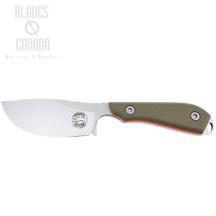 White River M1 Skinner Fixed Blade Knife, CPM S35VN, G10 Orange/Green Textured, WRM1-SKN-TGO