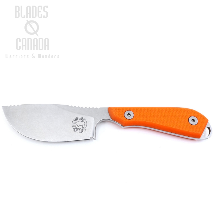 White River M1 Skinner Fixed Blade Knife, CPM S35VN, G10 Orange Textured, WRM1-SKN-TOR